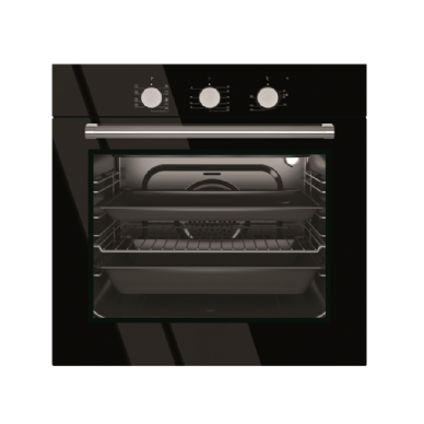 ‏תנור בנוי 60 ס"מ זכוכית שחורה מבית La casa דגם LCM609BGL